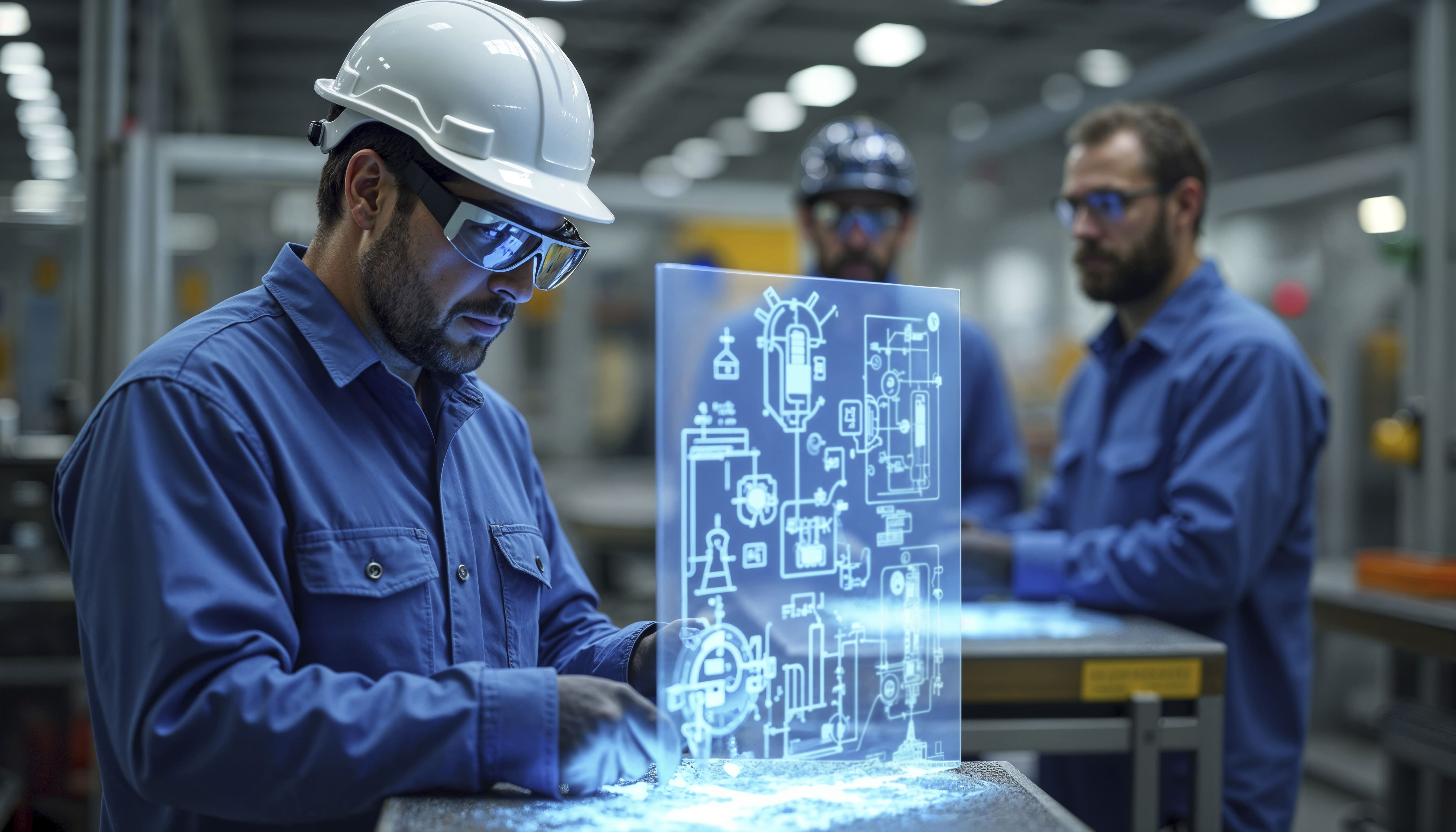 pessoas usando inteligência artificial na manufatura